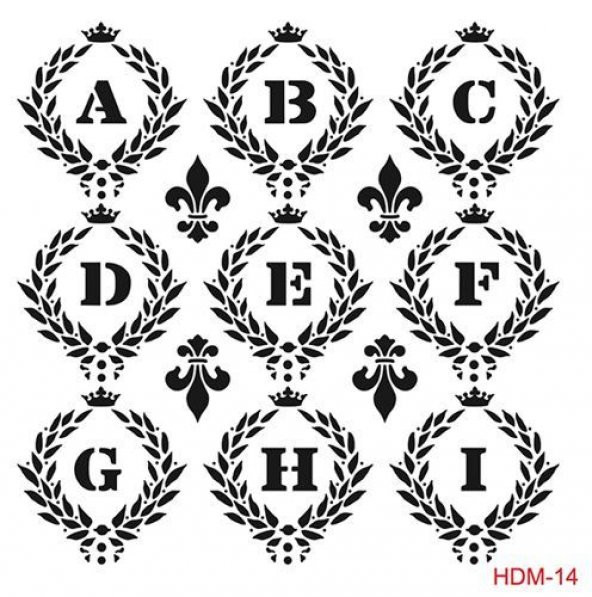 Cadence Home Decor Midi Stencil Boyama Şablonu 25x25 cm. HDM-14