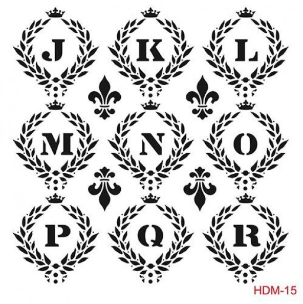 Cadence Home Decor Midi Stencil Boyama Şablonu 25x25 cm. HDM-15