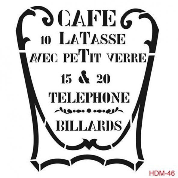 Cadence Home Decor Midi Stencil Boyama Şablonu 25x25 cm. HDM-46