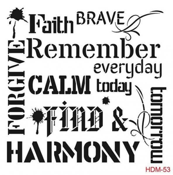 Cadence Home Decor Midi Stencil Boyama Şablonu 25x25 cm. HDM-53 ürün görseli