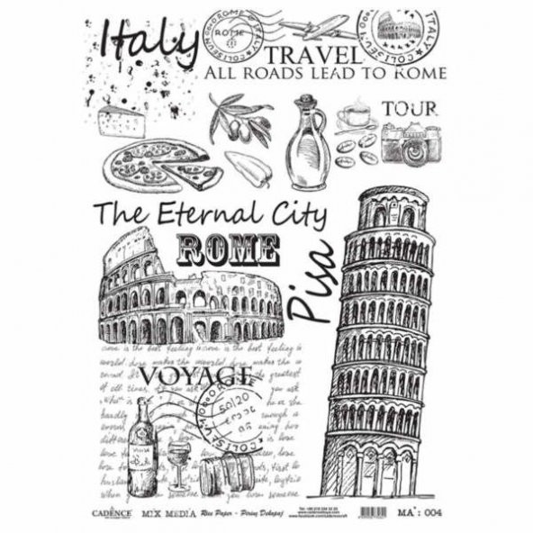 Cadence Mix Media Pirinç Dekopaj Kağıdı Model MA:004