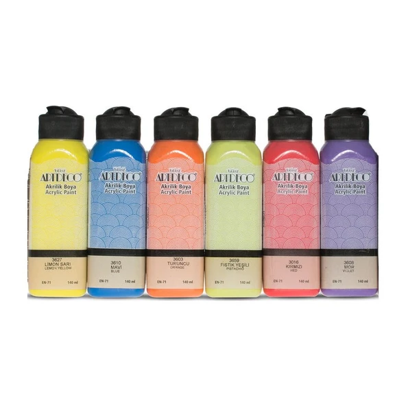 Artdeco Akrilik Boya 140 ml. x 6 Renk Vintage Set