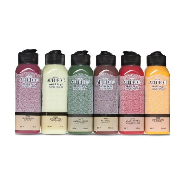 Artdeco Akrilik Boya 140 ml. x 6 Renk Country Set