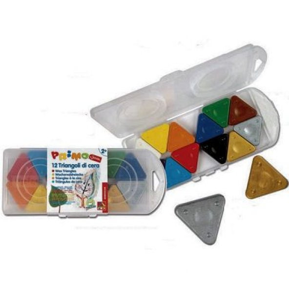 Primo Triangular Wax Crayon Üçgen Sihirli Mum Boya 12 Renk
