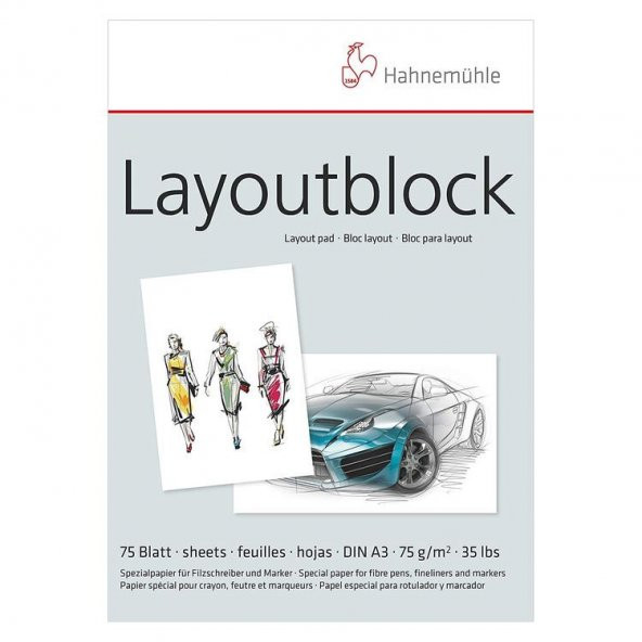 Hahnemühle Layout Blok Marker Defteri A3 75 gr. 75 yp.