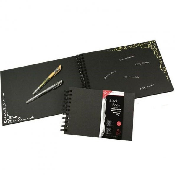 Hahnemühle Black Book (Eskiz, Pastel, Scrapbook) 250 gr. 30 yp. A4