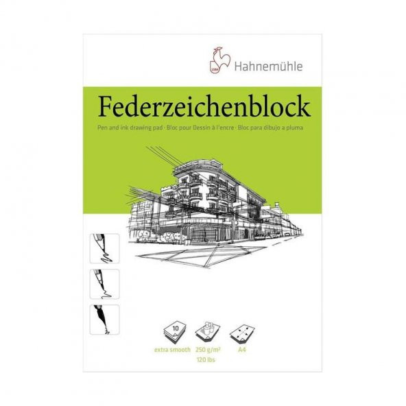 Hahnemühle Pen and Ink Drawing Pad A4 250 gr. 10 yp.