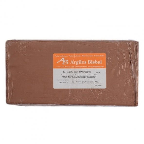 Argiles Bisbal FP Smooth Terracotta Clay 12,5 kg Model Kili