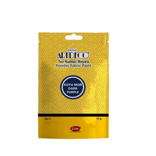 Artdeco Toz Kumaş Boyası 13 gr Koyu Mor 1121