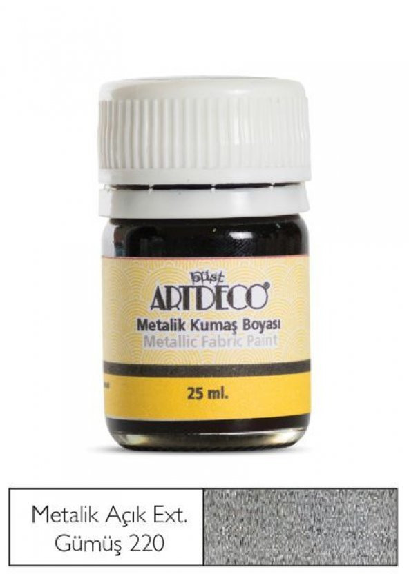 Artdeco Metalik Kumaş Boyası 222ex Ekstra Gümüş