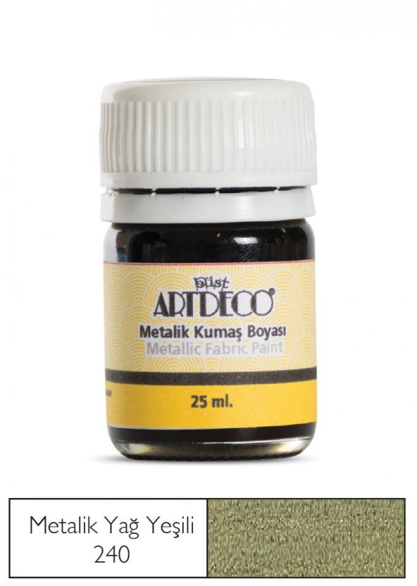 Artdeco Metalik Kumaş Boyası 240 Yağ Yeşili