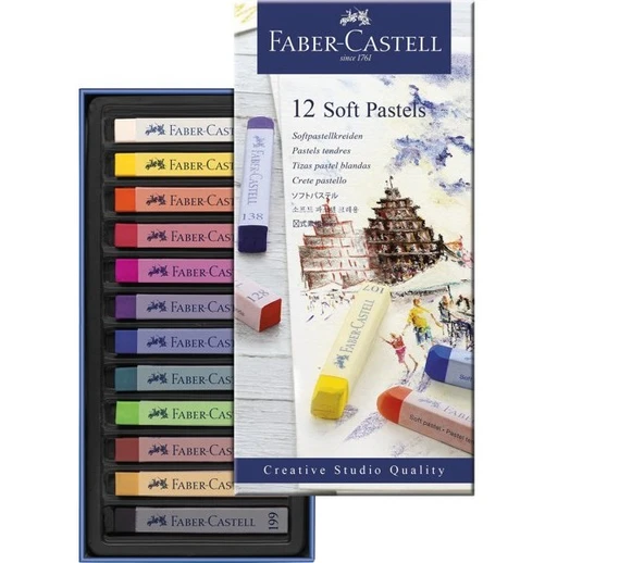 Faber Castell Creative Studio Toz (Soft) Pastel Boya 12 Renk