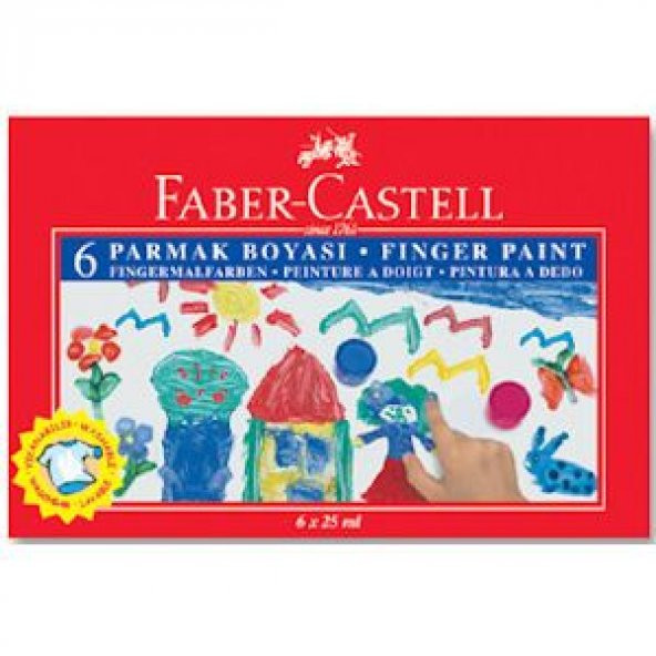 Faber Castell Parmak Boyası 6 Renk x 25 ml.