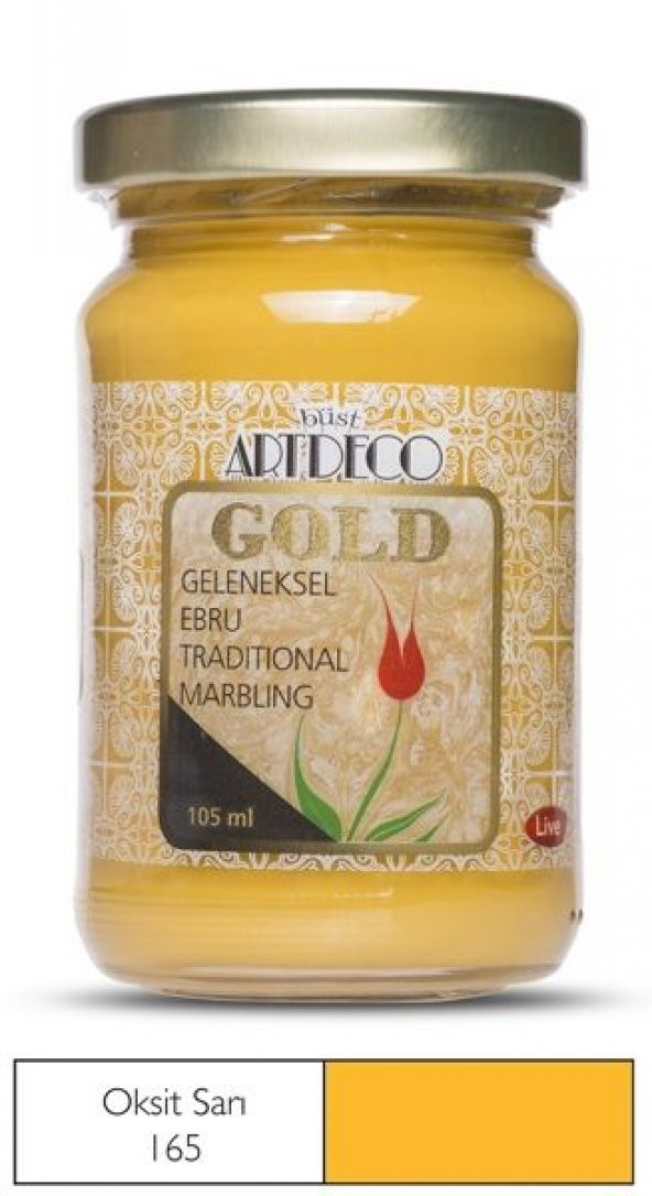 Artdeco Gold Geleneksel Ebru Boyası 105ml Oksit Sarı 165 S.1