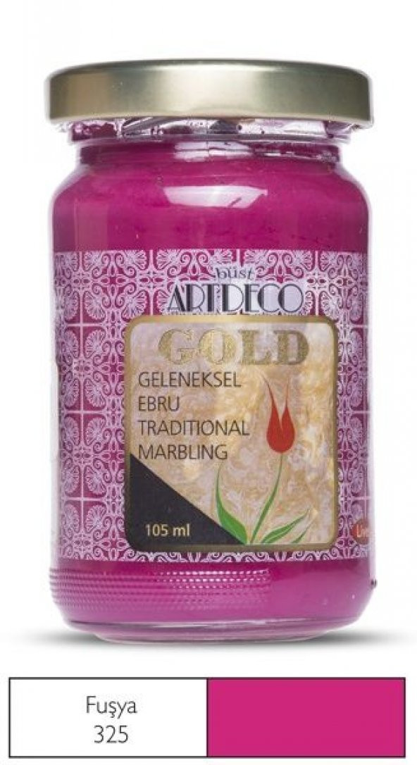 Artdeco Gold Geleneksel Ebru Boyası 105ml Fuşya 325 S.3