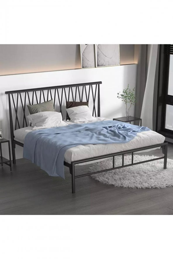 HFT HOME Apple Çift Kişilik Metal Karyola 100x200 - 1