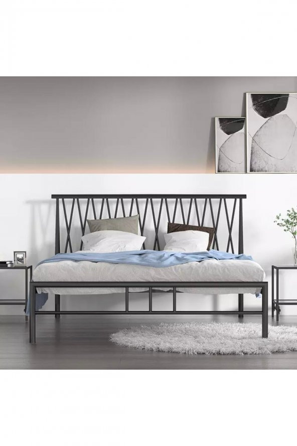 HFT HOME Apple Çift Kişilik Metal Karyola 100x200 - 2