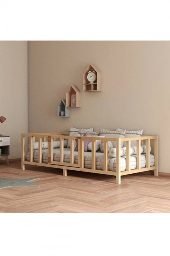Hft Home Unisex Montessori Bebek Ve Çocuk Karyolası ORTA K. 80x180 - Resim 2