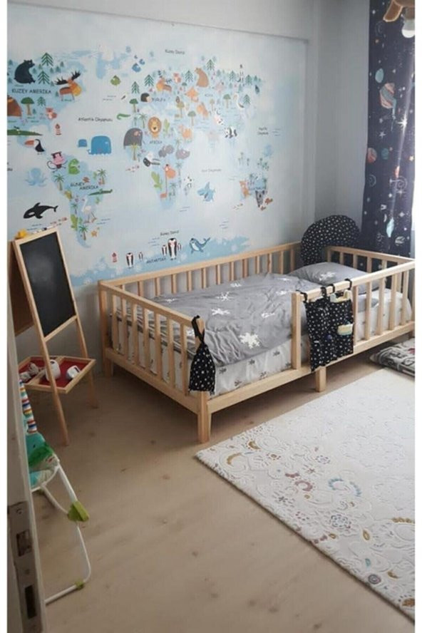 HFT HOME Unisex Montessori Bebek Ve Çocuk Karyolası NÇY 90 x 190