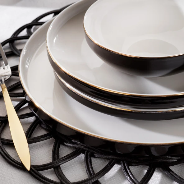 Schafer Adel Black Yemek Takımı 56 Parça-Siyah - 3
