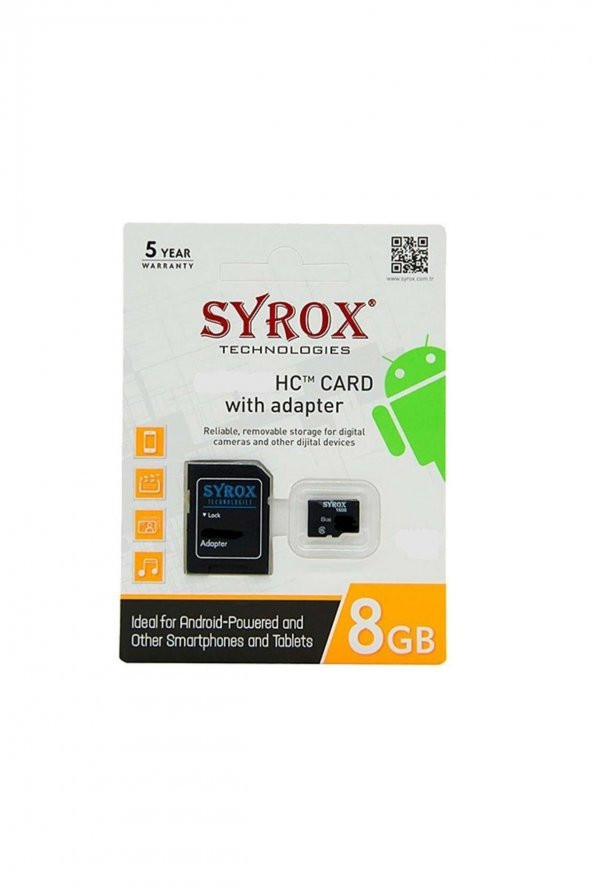 Syrox Hafıza Kartı 8 Gb