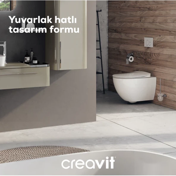 Creavit FE322 Free Asma Kanalsız Klozet, Creavit Yavaş Kapak