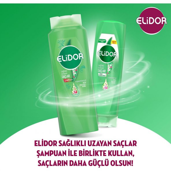 Elidor Superblend Serum Saç Bakım Kremi Sağlıklı Uzayan Saçlar Biotin Argan Yağı & Keratin 350 Ml - 6