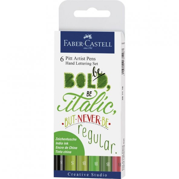 Faber Castell Pitt Kaligrafi Seti Yeşil 6lı 267117