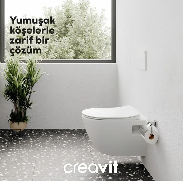 Creavit TP325 Terra Asma Kanallı Klozet,Creavit Yavaş Kapak