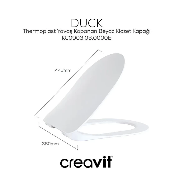 Creavit TP325 Terra Asma Kanallı Klozet,Creavit Yavaş Kapak - 5