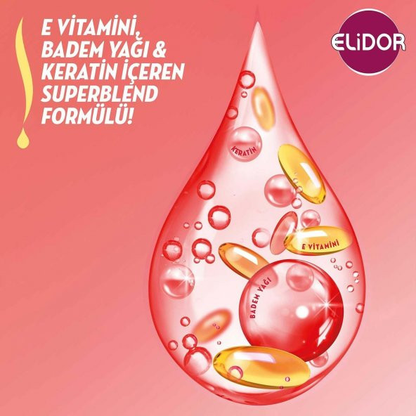 Elidor Superblend Saç Bakım Şampuanı Renk Koruyucu ve Canlandırıcı Bakım Badem Yağı Keratin E Vitamini 400 Ml - 4