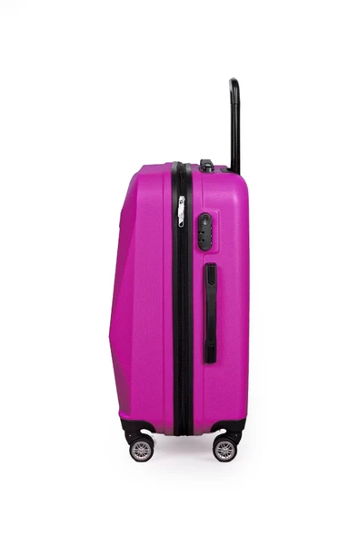 Polo&Sky Elmas Model Fuşya Renk Orta Boy Valiz - 3