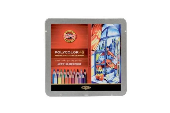 Koh-i Noor Polycolor Artist Kuru Boya Kalemi 48 Renk Metal Kutu