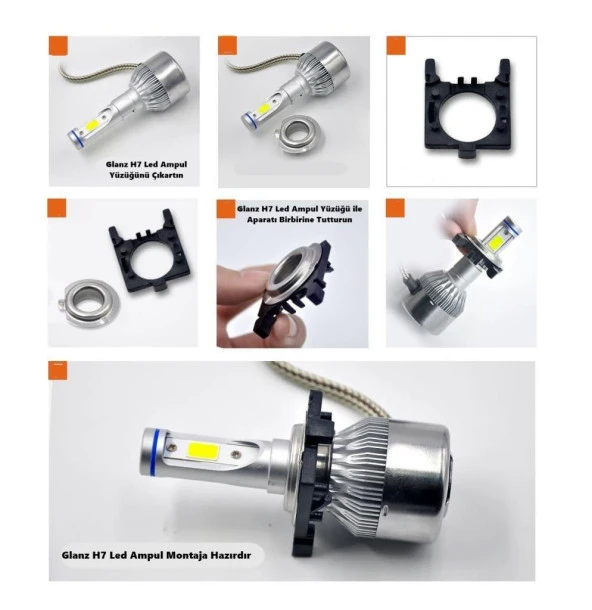 Glanz Ford Focus 2,5 H7 Led Xenon Sabitleme Montaj Aparatı - 2