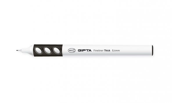 Gıpta Fineliner Thick 0.4 mm Yuvarlak Gövde Kalem SİYAH