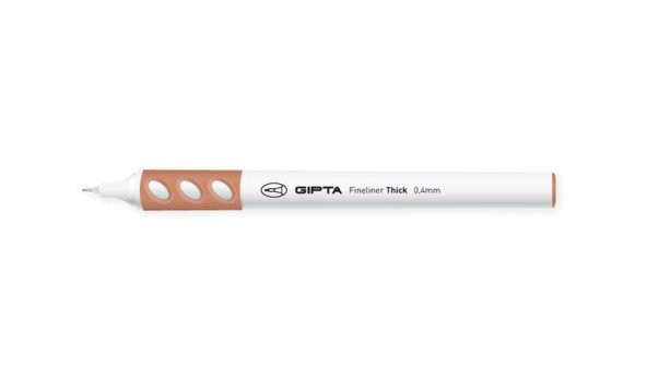 Gıpta Fineliner Thick 0.4 mm Yuvarlak Gövde Kalem KAHVE