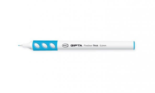 Gıpta Fineliner Thick 0.4 mm Yuvarlak Gövde Kalem AÇIK MAVİ