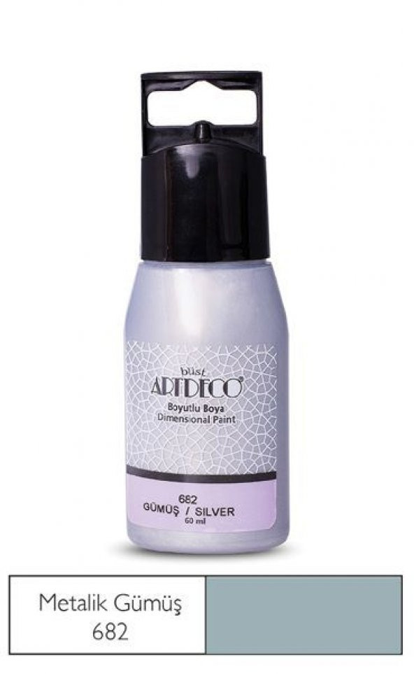 Artdeco Metalik Boyutlu Boya 682 Gümüş