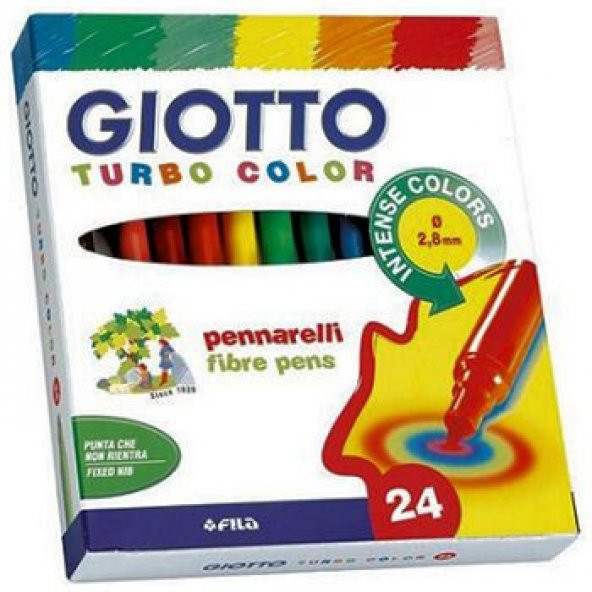 Giotto Turbo Color Keçeli Boya Kalemi 24 Renk