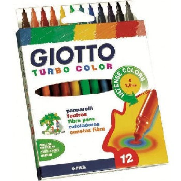 Giotto Turbo Color Keçeli Boya Kalemi 12 Renk