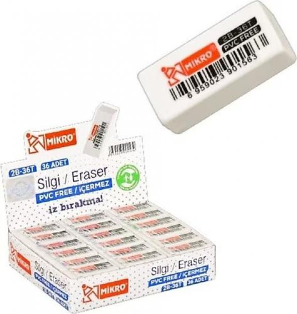 Mikro Silgi Küçük Boy İz Bırakmaz 2B 36lı