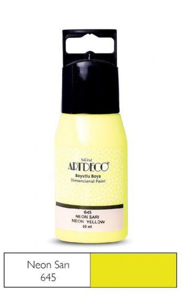Artdeco Neon Boyutlu Boya 60 ml. 645 NEON SARI