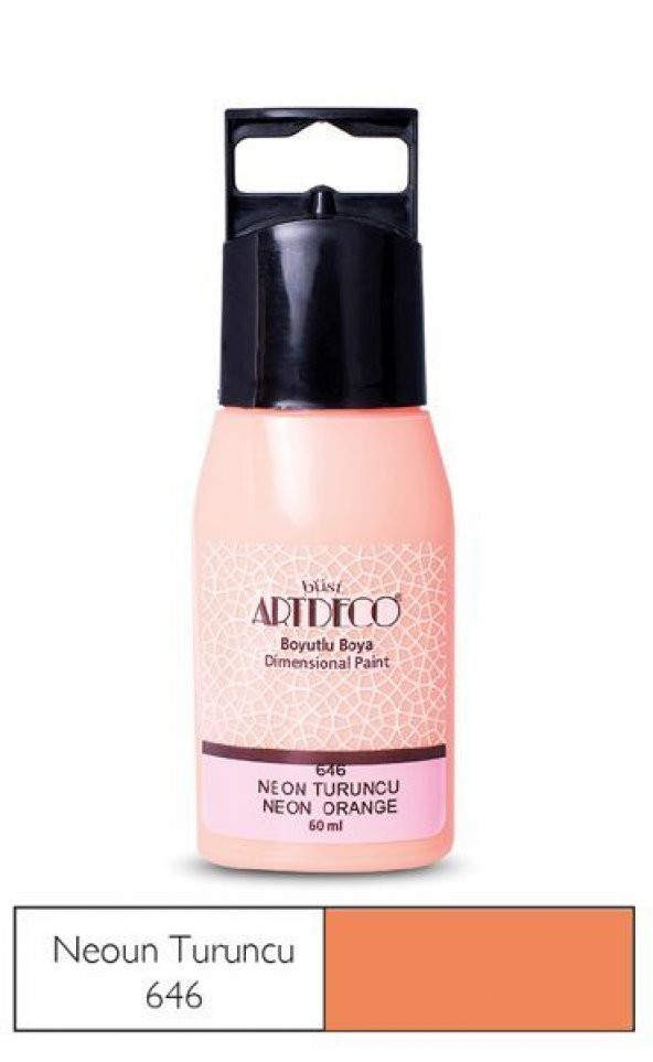 Artdeco Neon Boyutlu Boya 60 ml. 646 NEON TURUNCU