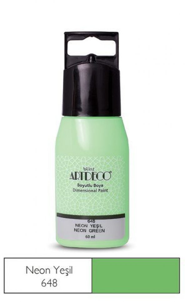 Artdeco Neon Boyutlu Boya 60 ml. 648 NEON YEŞİL