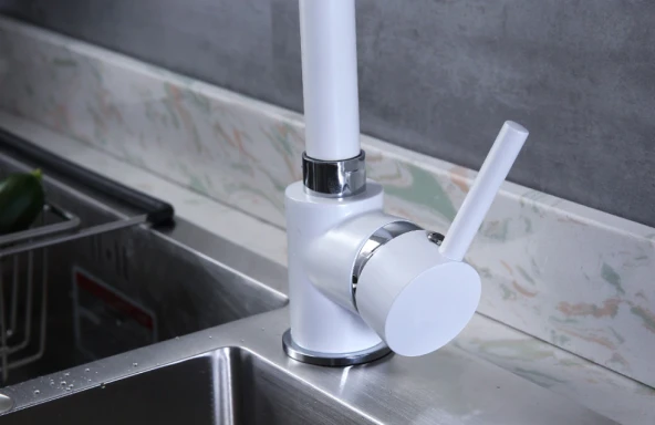 Venita Beyaz Delta T-Mix Mutfak Evye Batarya - Resim 3