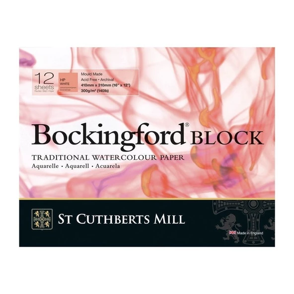 Bockingford Suluboya Blok Hot Pres 300 gr 410x310mm 12 yp