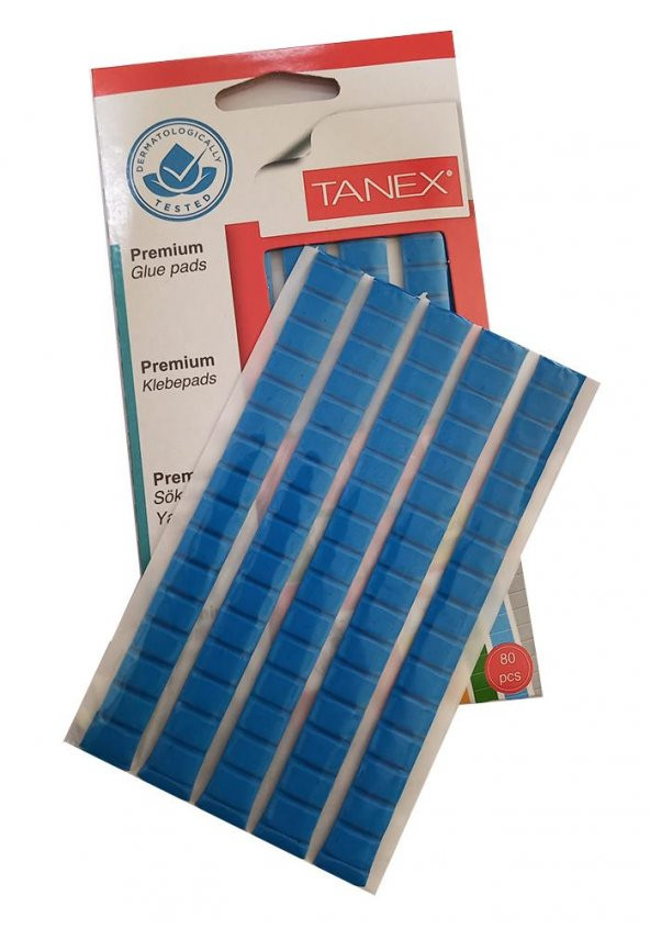 Hamur Yapıştırıcı Mavi Renk 50 Gr 1 Paket Sökülebilir Renkli Sakız Yapıştırıcı Fix 80 Parça Tackit
