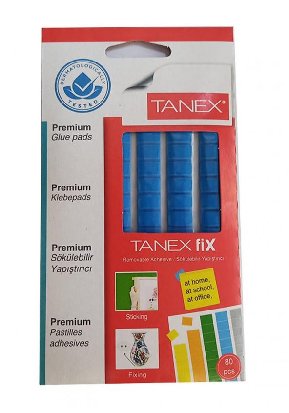 Hamur Yapıştırıcı Mavi Renk 50 Gr 1 Paket Sökülebilir Renkli Sakız Yapıştırıcı Fix 80 Parça Tackit - 2