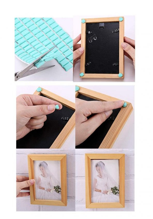 Hamur Yapıştırıcı Mavi Renk 50 Gr 1 Paket Sökülebilir Renkli Sakız Yapıştırıcı Fix 80 Parça Tackit - 3