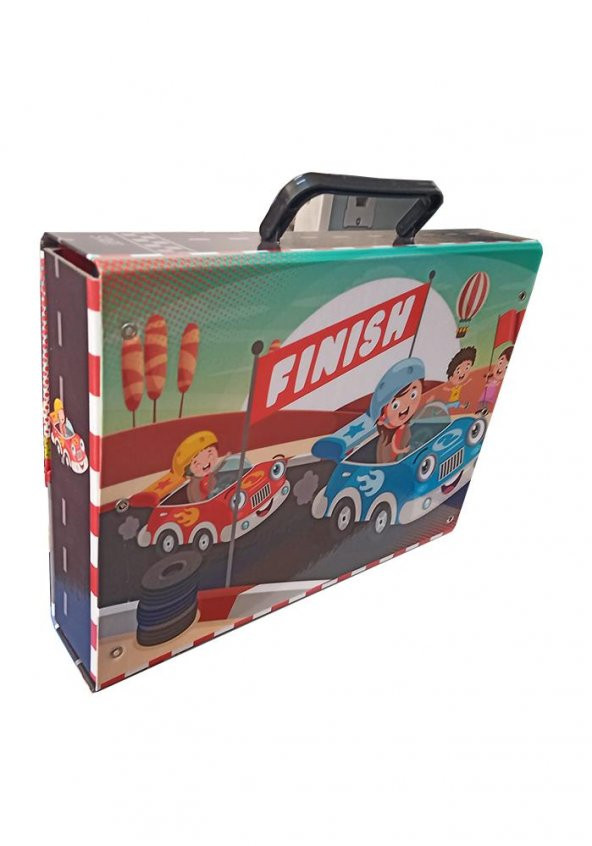 Saplı Klasör Erkek Figürlü 1 Adet Kulplu Klasör 32x24x7 cm Okul Öğrenci Klasörü Saplı Çanta Saplı Dosya - 2